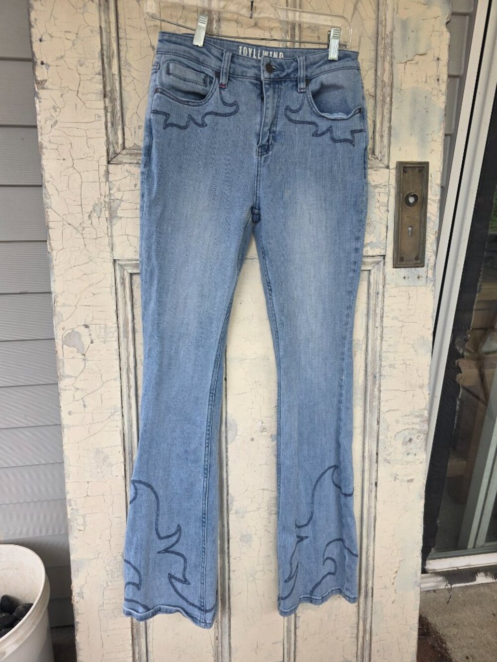 Idyllwind Womens Flared Jeans Size 4 Embroidered Accents by Miranda Lambert - Picture 5 of 9